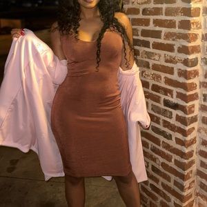 Brown Shimmer dress, size medium.